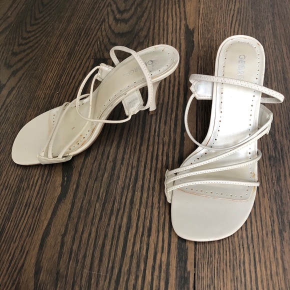 Beige Sandal Heels, Size 7 - Picture 3 of 7